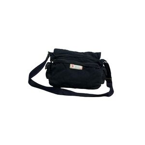 Fossil Brand Black Nylon Crossbody Bag Adjustable Strap Casual Shoulder Purse